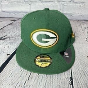 Green Bay Packers  New Era 59Fifty Fitted Hat Green Color Size 7 1/4